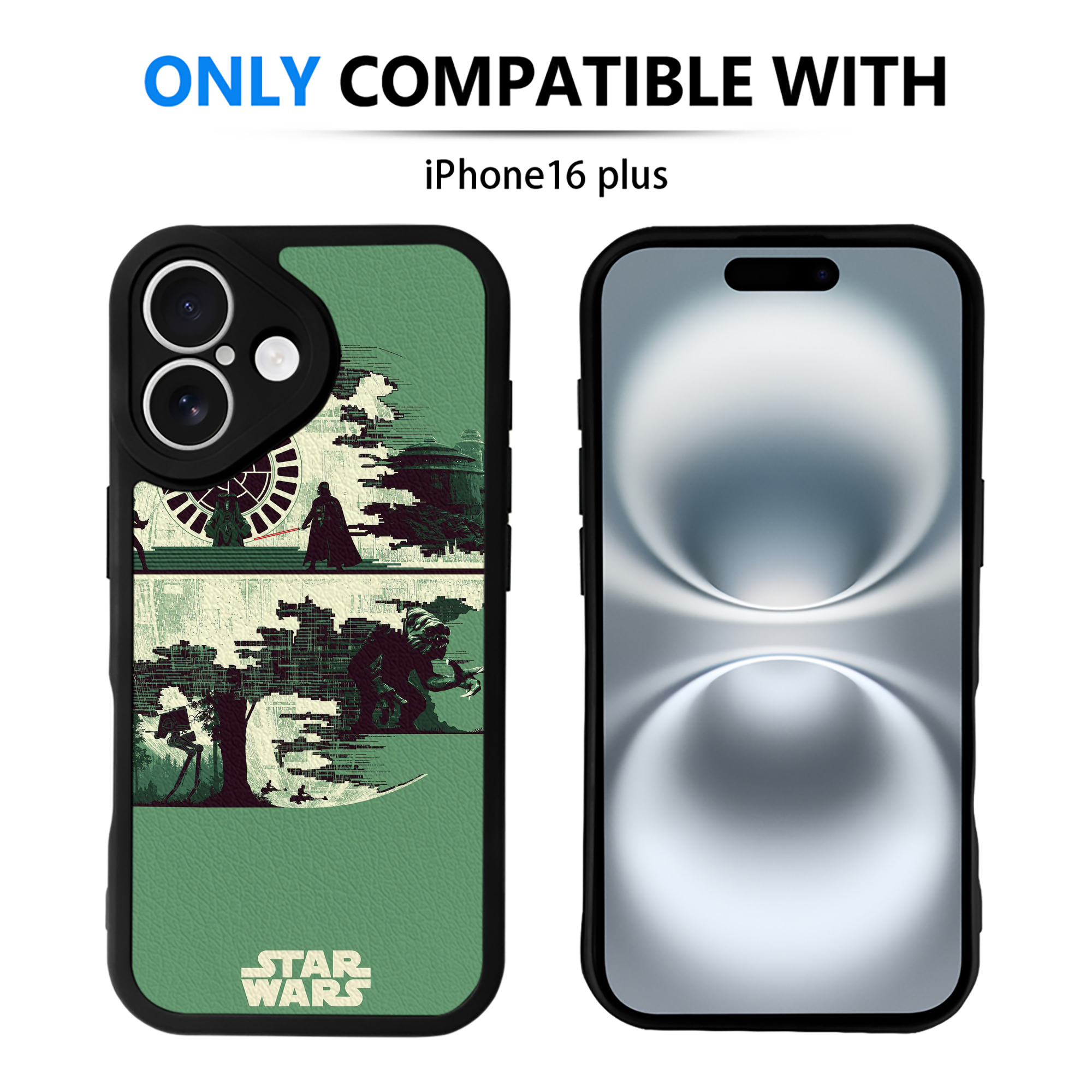 （画像用） スター・ウォーズ Star Wars 【iPhone 16シリーズ対応】シリコンスマホケース（レザー調） 材質：シリコン